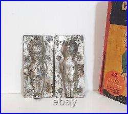 Chocolate mold Antique tin mould Metal Baby Little child Kitchen decor
