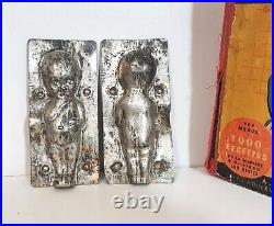 Chocolate mold Antique tin mould Metal Baby child for french Kitchen decor