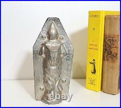 Chocolate mold Antique vintage Santa Clause with toys Tin mould Christmas
