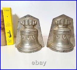 Chocolate mold Antique vintage french metal tin mould Christmas Set of 3