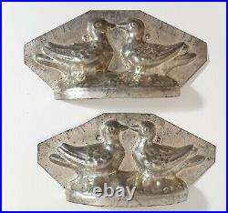 Chocolate mold Vintage french dove tin mould Love symbol kitchen collectible