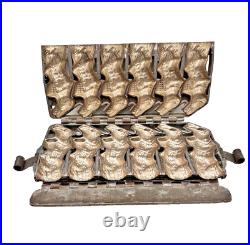 Commercial Antique VTG German Chocolate Mold Easter Basket Bunny Bunnies Rabbits