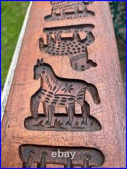 DOUBLE SIDED Springerle Speculaas 14 ANIMALS Wood Mold Board Folk Art Cookie