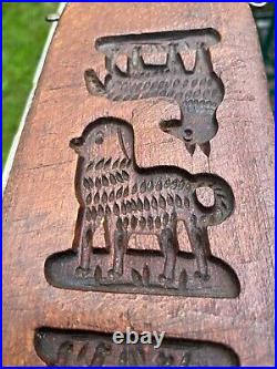 DOUBLE SIDED Springerle Speculaas 14 ANIMALS Wood Mold Board Folk Art Cookie