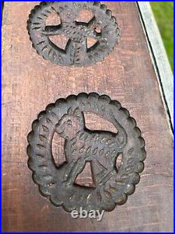 DOUBLE SIDED Springerle Speculaas 14 ANIMALS Wood Mold Board Folk Art Cookie