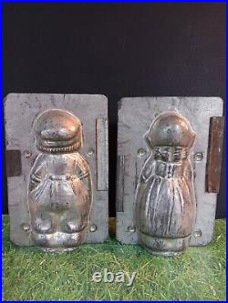 Dutch Boy & Girl Vintage Metal Chocolate Mold Eppelsheimer c1928-1972 5 1/2