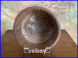 Dutch Wooden Antique Carved Butter Mould Circa 1890