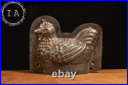 Early 20th Century Figural Hen Tin Chocolate Mold Early 20th Century Figural Hen Tin Chocolate Mold