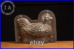 Early 20th Century Figural Hen Tin Chocolate Mold Early 20th Century Figural Hen Tin Chocolate Mold