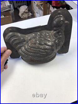 Early 20th Century Figural Hen Tin Chocolate Mold Germany