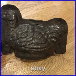 Early 20th Century Figural Hen Tin Chocolate Mold Germany