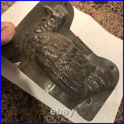 Early 20th Century Figural Hen Tin Chocolate Mold Germany