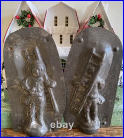 Early Kutzscher Chimney Sweep withLadder Antique Chocolate Mold. Hirsch Budapest