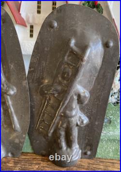 Early Kutzscher Chimney Sweep withLadder Antique Chocolate Mold. Hirsch Budapest