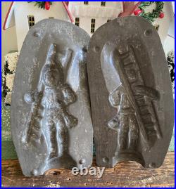 Early Kutzscher Chimney Sweep withLadder Antique Chocolate Mold. Hirsch Budapest