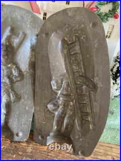 Early Kutzscher Chimney Sweep withLadder Antique Chocolate Mold. Hirsch Budapest