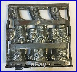 Easter BUNNY RABBIT Metal Chocolate Candy Mold Antique