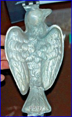 English 1840's Pewter Peace Dove Bird Ice Cream Chocolate Molds Crown Touch Mark