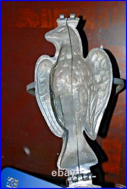 English 1840's Pewter Peace Dove Bird Ice Cream Chocolate Molds Crown Touch Mark