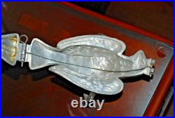 English 1840's Pewter Peace Dove Bird Ice Cream Chocolate Molds Crown Touch Mark
