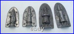 Father Christmas Santa Antique 2 Chocolate Molds 4 1/2 and 3 1/2