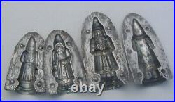 Father Christmas Santa Antique 2 Chocolate Molds 4 1/2 and 3 1/2