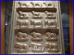 Flat Chocolate Mold Mould Animals Molds Vintage Antique