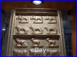 Flat Chocolate Mold Mould Animals Molds Vintage Antique