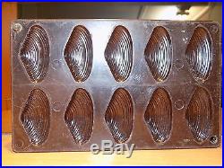 Flat Chocolate Mussel Mold Mould Schokoladenformen Molds Vintage Antique