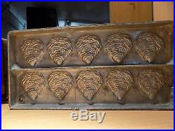Flat Chocolate Oyster Mold Mould Schokoladenformen Vintage Antique