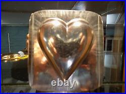 Flat Heart Chocolate Mold Molds Vintage Antique N/3400
