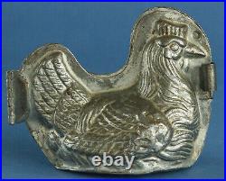 For Easter! Antique Nesting Hen Chocolate Mold, Hinged withSwing Clip, 1890-1920s