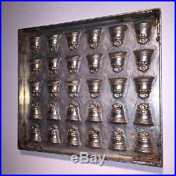 France Antique Vintage Handcrafted AQUE NICKEL Metal 30 pcs Chocolate Candy Mold