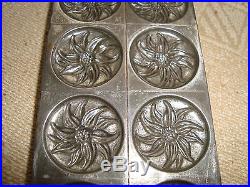 France antique FLOWER chocolate mold marked LETANG & CIE PARIS Cour des Noues