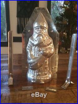 Ges Gesch Vintage German Santa Chocolate Mold 10 inches tall. Antique