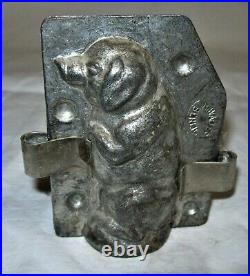 H. Walter Berlin Germany Antique Metal Chocolate Mold Sitting Pig #5269
