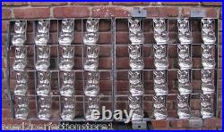 HAPPY EASTER BUNNY Old Industrial Chocolate Candy Mold large metal 16 rabbits HAPPY EASTER BUNNY Old Industrial Chocolate Candy Mold large metal 16 rabbits