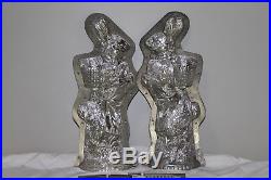 HUGE! Antique Vintage Chocolate Mold 27'' Rabbit with apron H. Walter no. 10500