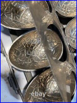 HUGE Rare Antique Turtle Shell Chocolate Or Cake Mold With Clamps
