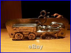 Heris Bunny Pulling Wagon 4085 Chocolate Mold Molds Mould Vintage Antique