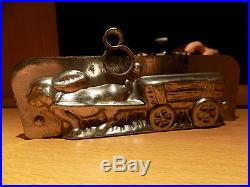 Heris Bunny Pulling Wagon 4085 Chocolate Mold Molds Mould Vintage Antique