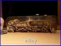 Heris Bunny Pulling Wagon 4085 Chocolate Mold Molds Mould Vintage Antique