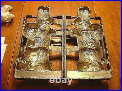 Huge 14 Antique Chocolate Rabbit with Basket Mold