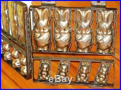 Huge Antique Easter Bunny Rabbit & Babies commercial chocolate Candy store mold