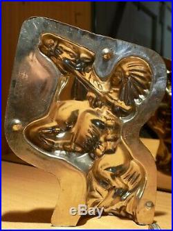 Indian With Horse Chocolate Mold Mould Schokoladenform Molds Vintage Antique