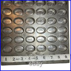JS KRUMS Chocolate Candy Mold Oval Grand Concourse Bronx NY Chocolatier 9.5x15.5