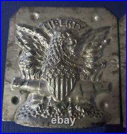 Jaburg Brothers Liberty Chocolate Mold Eagle #10 Antique Shield Flag America