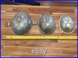 LARGE Vintage metal chocolate mold Egg Lot of 3 READ DESCRIPTION AS IS