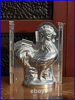 LG Vintage Rooster Chicken Spring Easter Farm Metal Chocolate Candy Mold German LG Vintage Rooster Chicken Spring Easter Farm Metal Chocolate Candy Mold German