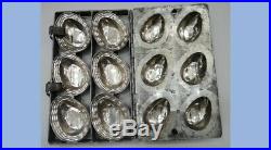 LRG antique METAL EGG MOLD CHOCOLATE heavy EASTER candy